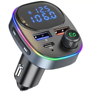 Transmiter Bluetooth Fm Samochodowy Bc82 Ładowarka Usb - Transmitery FM - miniaturka - grafika 1