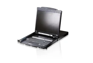 Aten Przełącznik KVM 16 port Dual Rail LCD 19 + keyboard + touchpad USB-PS/2 (CL5816N-ATA-AG) - Kable komputerowe i do monitorów - miniaturka - grafika 1