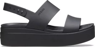 Crocs Sandały sportowe damskie Brooklyn Low Wedge czarne 39-40 - Sandały damskie - miniaturka - grafika 1