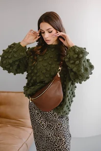 BEANIE BAG MAXI - skórzana nerka - brąz orzechowy - Nerki BEANIE BAG MAXI - skórzana nerka - brąz orzechowy - Nerki - miniaturka - grafika 1