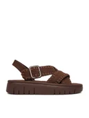 Sandały damskie - Roxy Sandały CEO-HY62277-8 Brązowy - miniaturka - grafika 1