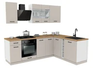 Meble kuchenne - Zestaw Mebli Kuchennych Presto 240X180 Cm Płyta Laminowana Kaszmir /Kaszmir - miniaturka - grafika 1