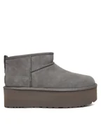 Śniegowce damskie - Ugg Śniegowce W Classic Ultra Mini Platform 1135092 Szary - miniaturka - grafika 1