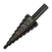 Wiertła - Wiertło do metalu HSS stożkowe azotek tytanu glinu TiAlN ⌀4-20mm TiAlN Geko G38562 stopniowe - miniaturka - grafika 1