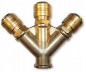 Inne akcesoria do nawadniania - Trójnik Gw 3/8 + 3 Szybkozłącza Mosiądz - miniaturka - grafika 1