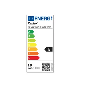 Żarówka LED E27 A67 19W WW IQ-LE 2452Lm 2700K ciepła biel 15000h 230VAC Kanlux - Żarówki LED - miniaturka - grafika 2