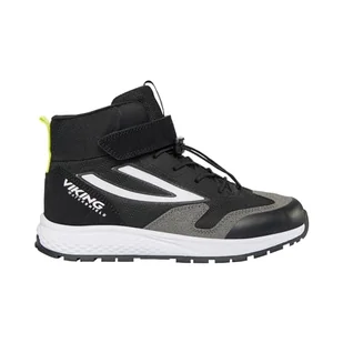 Viking Century Mid WP 1v SL, Męskie buty spacerowe dla dzieci i chłopców, Czarna limonka, 36 EU - Buty dla chłopców - miniaturka - grafika 1