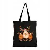 Torby i wózki na zakupy - Eko Torba na ramię Zakupy Shopper Torebka Grinch Świąteczna Renifer #24 - miniaturka - grafika 1