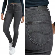 Spodnie damskie - Lee SCARLETT HIGH Middle of the Night RURKI WYSOKI STAN SZARY DżINS W27 L33 - miniaturka - grafika 1