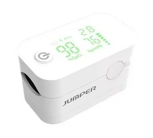 Pulsoksymetr biały jednokier. wyświetlacz Jumper JPD-500G - Pulsoksymetry napalcowe - miniaturka - grafika 1