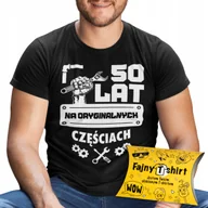 Koszulki męskie - Koszulka Na 50 Urodziny Prezent Dla Niego Faceta + Opakowanie S - miniaturka - grafika 1