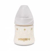 Butelki dla niemowląt - Suavinex Butelka 150 ml Smoczek silikonowy Premium biała - miniaturka - grafika 1