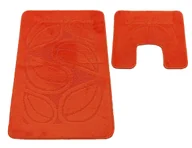 Dywaniki łazienkowe - Nowoczesny jasnopomarańczowy komplet dywaników do łazienki K0-L55 - miniaturka - grafika 1