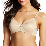 Biustonosze - Maidenform Damski biustonosz Comfort Devotion – Demi, beżowy (Latte Lift/Black), 75B - miniaturka - grafika 1