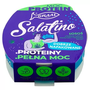 GRAAL Salatino Łosoś z komosą ryżową warzywami i nasionami konopi 160 g - Konserwy i dania rybne - miniaturka - grafika 1