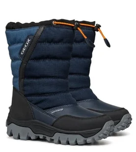 GEOX HIMALAYA ŚNIEGOWCE CHŁOPIĘCE Z LOGO GRANATOWE 35 JTB - Śniegowce damskie - miniaturka - grafika 1