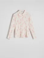 Koszule damskie - Reserved - Wzorzysta koszula z wiskozy - wielobarwny - miniaturka - grafika 1