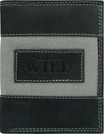 Portfele - Always Wild Pionowy portfel męski, skóra naturalna, nubuk i jeans Always Wild - miniaturka - grafika 1