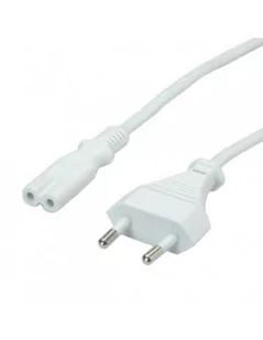VALUE Kabel zasilający Euro 2-pin 1.8m biały - Kable komputerowe i do monitorów - miniaturka - grafika 1