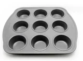 Formy do ciast - Berghoff Forma blacha do 9 muffinek 8500089 Kinghoff - miniaturka - grafika 1