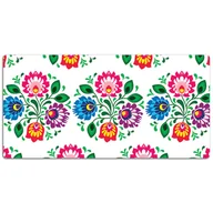 Podkładki na biurko - Podkładka na biurko Kwiaty ludowy styl 120x60 cm, Dywanomat - miniaturka - grafika 1