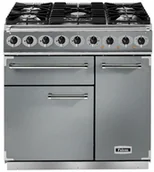 Kuchenki gazowo-elektryczne - Kuchnia gazowo-elektryczna FALCON Deluxe 90 Stal nierdzewna chrom - miniaturka - grafika 1