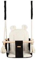 Leżaczki i huśtawki - Bawełniana huśtawka domowa dla dziecka (czarny, beżowe karo) - miniaturka - grafika 1