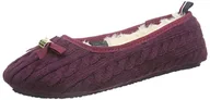 Kapcie damskie - Tommy Hilfiger S1285UN 4D damskie płaskie kapcie domowe, czerwony - Czerwony Fig Framboise 211-35/36 EU - miniaturka - grafika 1