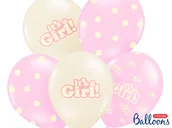 Baby shower i roczek - Party Deco Balony pastelowe It's a Girl - 30 cm - 6 szt. SB14P-252-000-6 - miniaturka - grafika 1