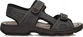 Sandały męskie - Rieker Sandals 26156-47 szary 40 - miniaturka - grafika 1