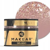 Żele do paznokci - Makear Gel&Go, Budujący żel do paznokci, GG27 Glitter Dark Rose, 15ml - miniaturka - grafika 1