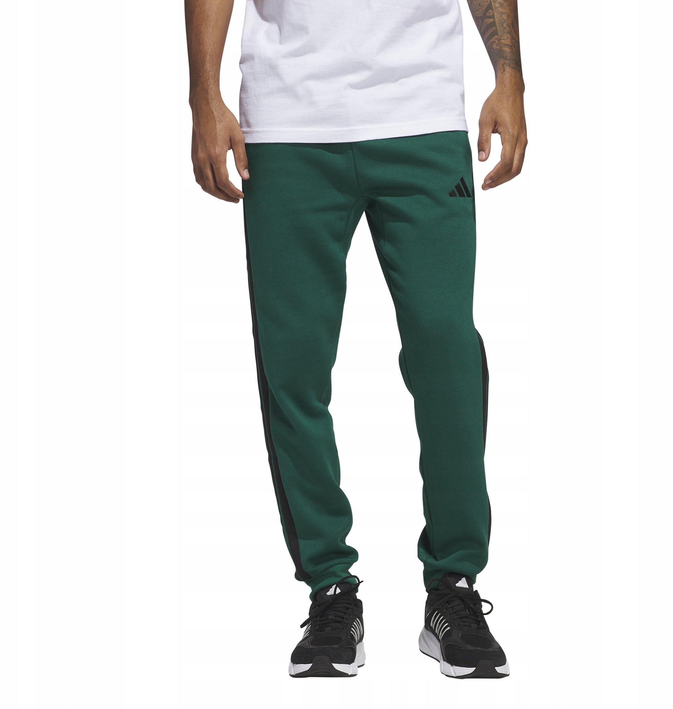 Spodnie męskie adidas Essentials 3-Stripes Fleece zielone JD1860 3XL