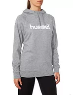 Bluzy damskie - Hummel Hummel Hmlgo Cotton bluza damska z kapturem z logo szary szary melanż X-L 203517-2006 - miniaturka - grafika 1