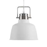 Lampy sufitowe - BLmeble Lampa wisząca biało-srebrna NARMADA BLmeble - miniaturka - grafika 1