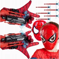 Zabawki militarne - Zestaw 2X Rękawica Z Wyrzutnią Sieci Strzelająca Rękawiczka + Maska Spider - miniaturka - grafika 1
