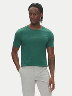 Koszulki męskie - Lindbergh T-Shirt 30-400200B Zielony Relaxed Fit - miniaturka - grafika 1