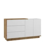 Komody - Komoda 2D3S HYB-07 Hybrid MebloCross Craft Złoty / Biały Połysk - miniaturka - grafika 1