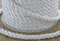Półfabrykaty do biżuterii - [71767] Sznurek nylonowy skręcony 5mm biały 50cm - miniaturka - grafika 1