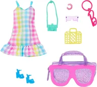 Domki dla lalek - Barbie Fashion Zestaw Ubranek Letnie Stylizacje HRH50 - miniaturka - grafika 1