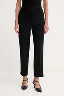 Spodnie sportowe damskie - Tommy Hilfiger spodnie damskie kolor czarny proste high waist WW0WW48355 - miniaturka - grafika 1