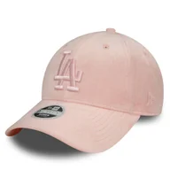 Czapki damskie - Czapka z daszkiem New Era Wmns Velour 940 La Dodgers 60503610 Różowy - miniaturka - grafika 1