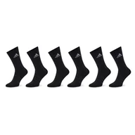 Skarpetki męskie - Skarpety wysokie unisex adidas Cushioned Sportswear Crew Socks 6 Pairs IC1316 Czarny - miniaturka - grafika 1
