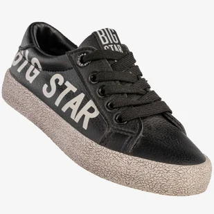 Trampki Dziecięce BIG STAR Ekoskóra Buty Na Zamek Czarne AA374041 Czarny 32 - Buty dla dziewczynek - miniaturka - grafika 1