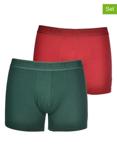 U.S. Polo Assn. Bokserki (2 pary) w kolorze zielonym i czerwonym - Majtki męskie - miniaturka - grafika 1