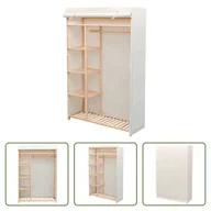 Szafy - Szafa Living Store tkanina i drewno sosnowe 110 x 40 x 170 cm - miniaturka - grafika 1