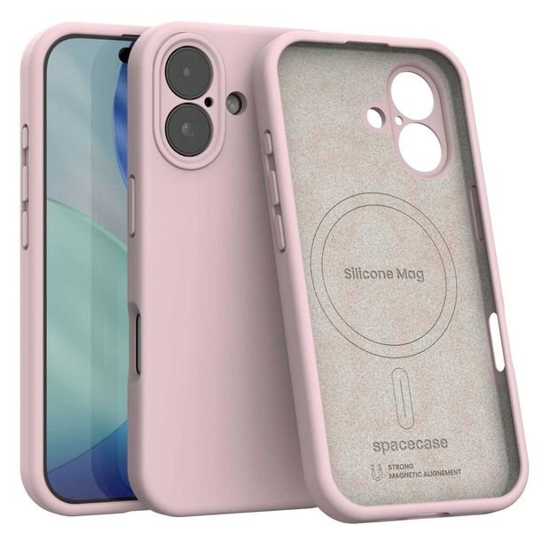 Spacecase Etui Silicone Mag iPhone 17 baby pink