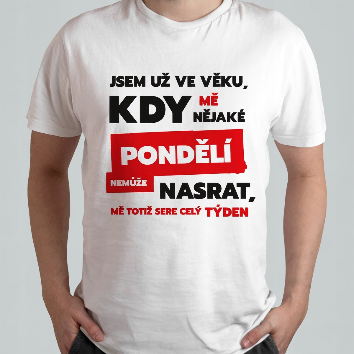ŚWIĄTECZNA KOSZULKA MĘSKA ŚMIESZNA T-SHIRT Napis Czesku Żart Czechy r. L 5