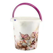 Inne artykuły do sprzątania - Wiadro 10l IML wzór motyl biały - miniaturka - grafika 1