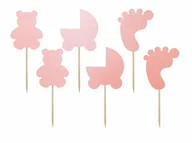 Baby shower i roczek - Pikery na baby shower - 6 szt. - miniaturka - grafika 1