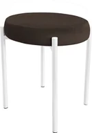 Taborety i hokery - Atos TABORET DIOR STOŁEK LOFT metal podstawa biała MG05 - miniaturka - grafika 1